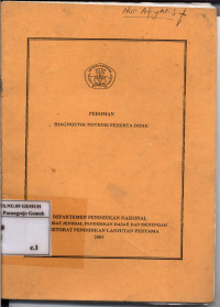 Image of Pedoman Diagnostik Potensi Peserta Didik