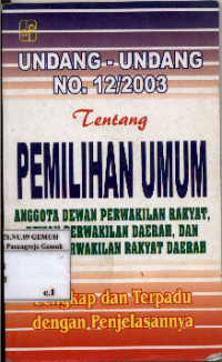 Image of Undang-Undang No. 12/2003tentang Pemilihan Umum