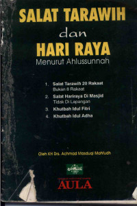 Image of Salat Tarawih dan Hari Raya Menurut Ahlussunnah
